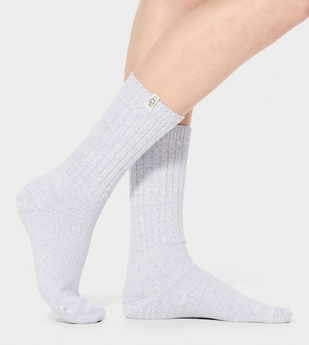 Rib Knit Slouchy Crew Sock