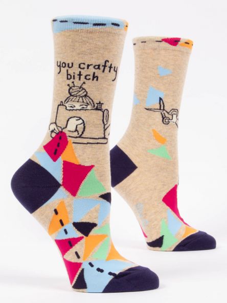 You Crafty Bitch Women's Crew Socks