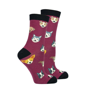 Women's Cute Dogs Crew Socks