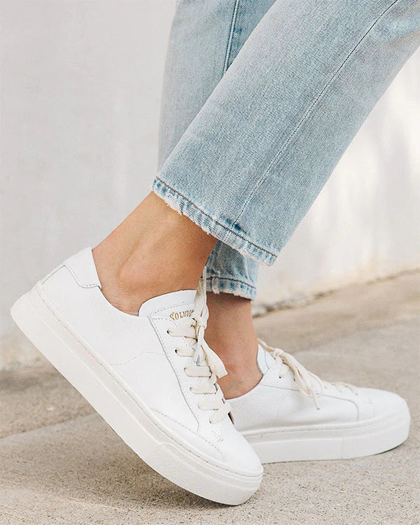 Ibiza Platform Sneaker Leather White