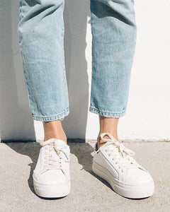 Ibiza Platform Sneaker Leather White