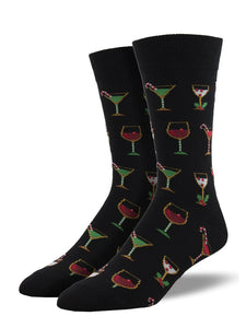 Christmas Cocktails Men's Socks