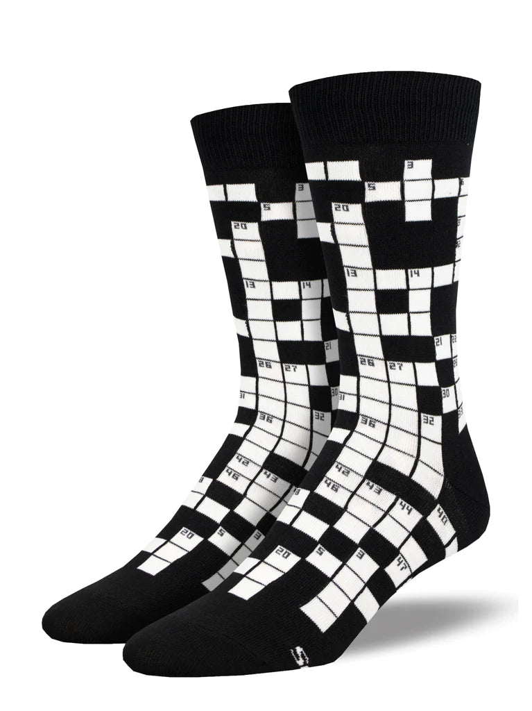 Sunday Crossword Men's Crew Socks