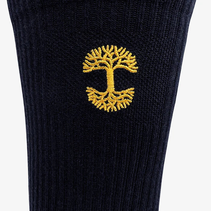 Embroidered Logo Sock Black/Gold - Unisex