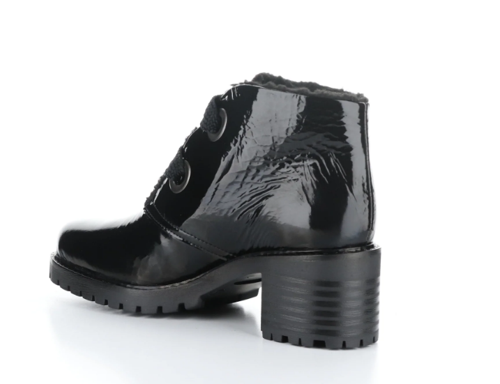 Index Patent Laced Ankle Boot