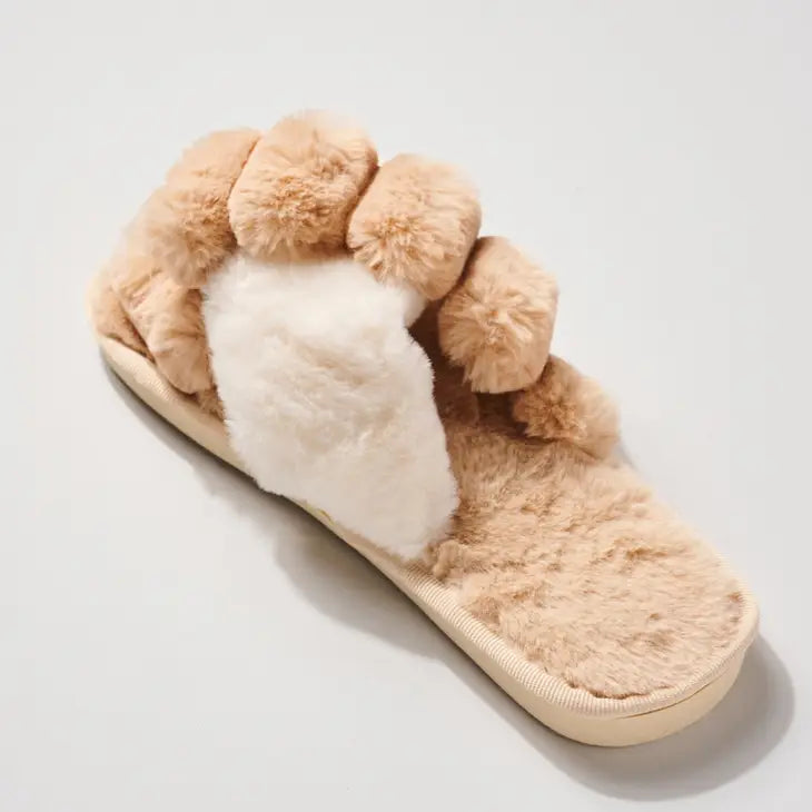 Color Block Faux Fur Lined Slippers