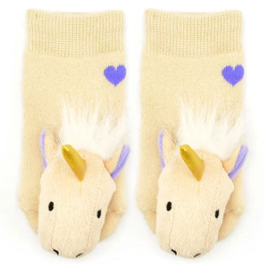 Golden Unicorn Boogie Toes Rattle Toddler Socks