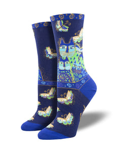 Indigo Cats Laurel Burch Women's Socks